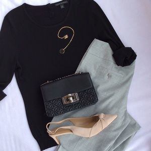 Banana Republic Black Sweater, 3/4 Sleeves, size S